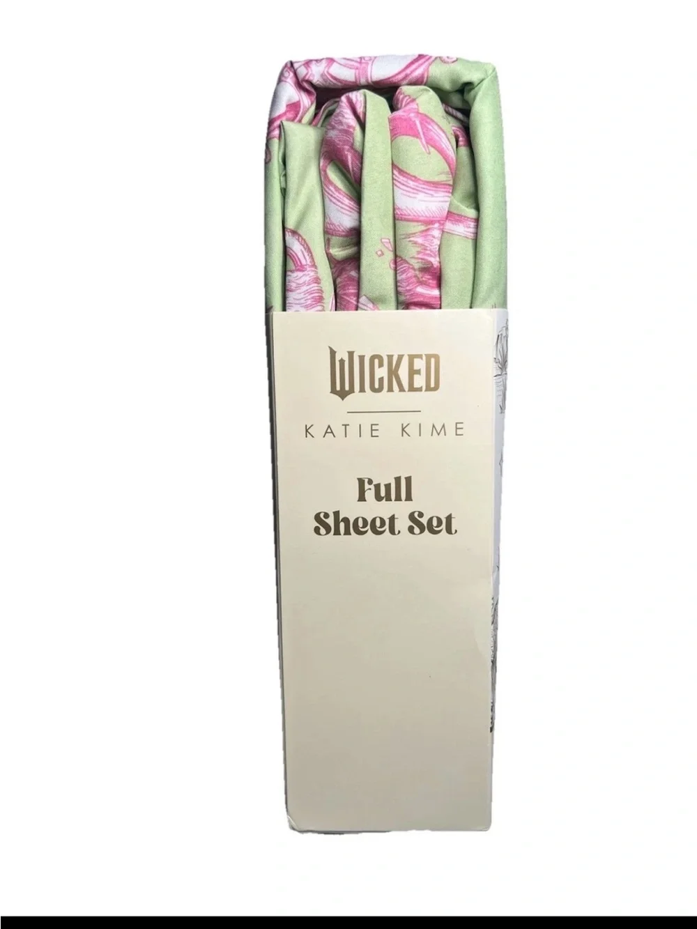 Wicked Katie Kime FULL Sheet Set 4 Pc Set Super Soft Green